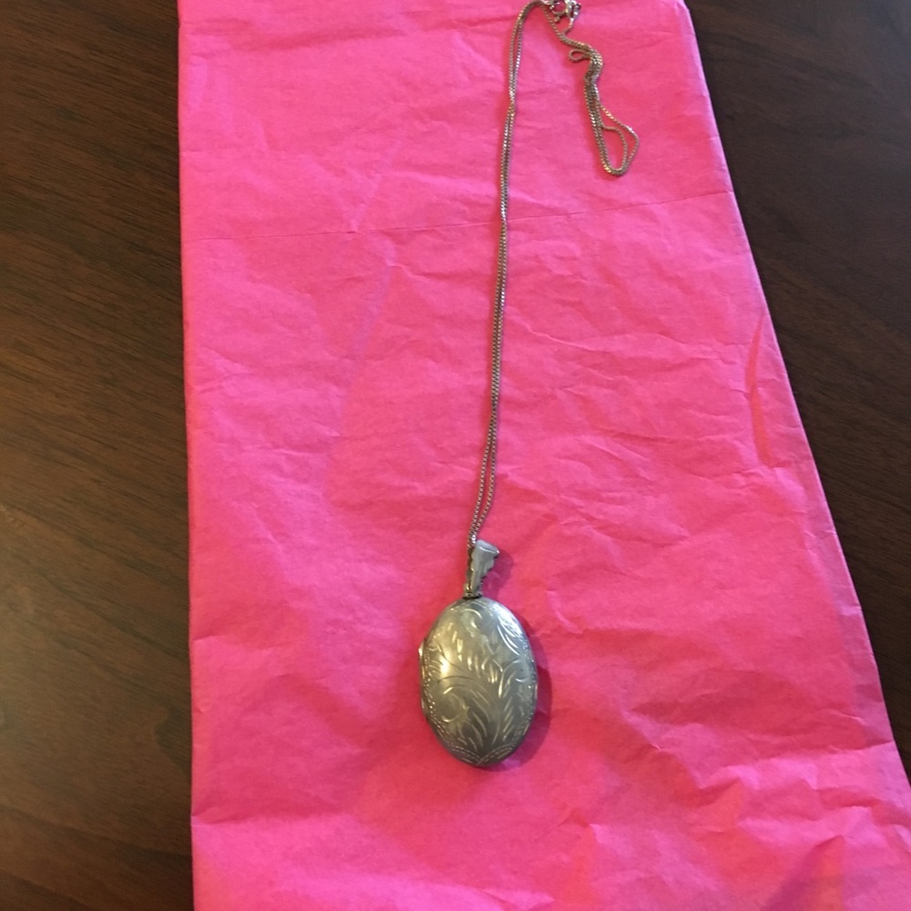 Vintage STERLING Engraved Pendant